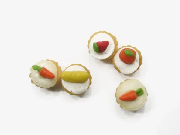 Dollhouse Miniature Food Lot Loose Mixed Assorted Cupcakes Fruit Topping - Image 2