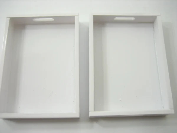 Dolls House Miniature Accessories 2 White Wooden Bakery Serving Tray 10817 - Image 2