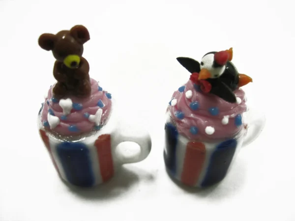 Dollhouse Miniature Food 2 Mug Cake Beverage Drink Ceramic Cup Supply 12724 - Image 2