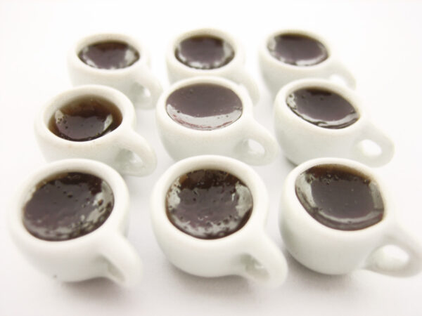Dollhouse Food Miniature Drink Beverage Black Coffee Ceramic Cups Mug #S Supply