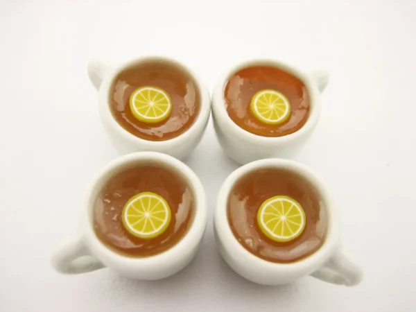 1:6 Set Cups Hot Lemon Tea Dollhouse Miniatures Food Drink Beverage #M - Image 2
