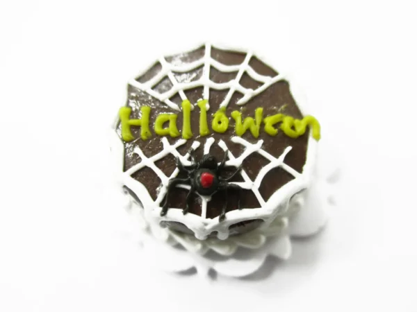 Dollhouse Miniatures Halloween Cake 2 cm Spider Web Seasonal Handmade 13983 - Image 2