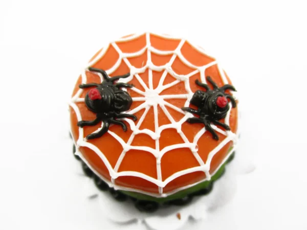 Dollhouse Miniatures Halloween Cake 2 cm Spider Web Seasonal Handmade 13984 - Image 2