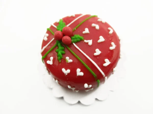 Dollhouse Food Supply 1 Cake 2 cm Christmas Seasonal Dollhouse Miniature 14927 - Image 2