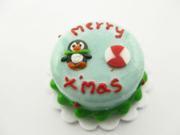 Dollhouse Miniature 1 Cake 2 cm Christmas Seasonal Dollhouse Food Supply 14940