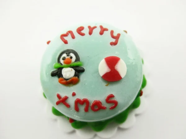 Dollhouse Miniature 1 Cake 2 cm Christmas Seasonal Dollhouse Food Supply 14940 - Image 2