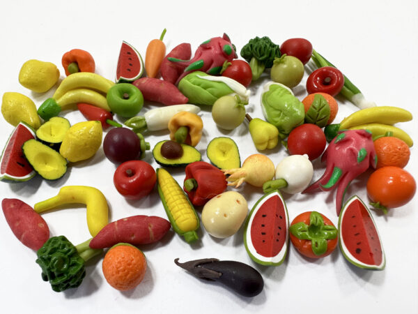 Dollhouse Miniatures Food Lot 50 Mixed Fruit Vegetable Supply WHOLESALE 16376