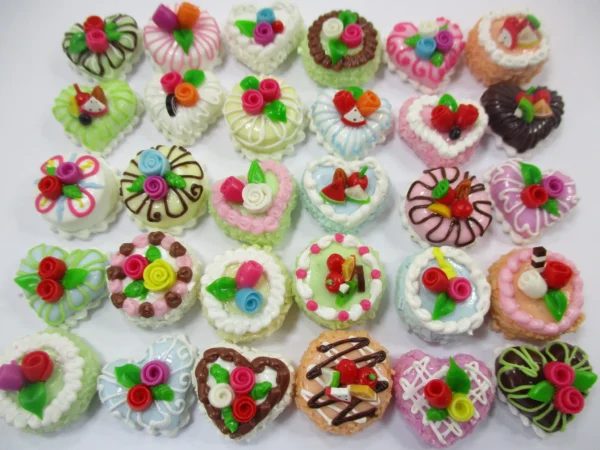 Dollhouse Miniature Food 30 Mixed Fruit Flower Mini Cake 1.5 cm Sweet 16589 - Image 2