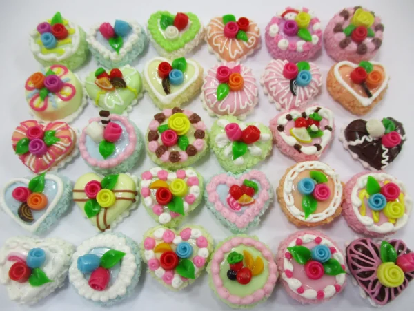 Dollhouse Miniature Food 30 Mixed Fruit Flower Mini Cake 1.5 cm Sweet 16599 - Image 2