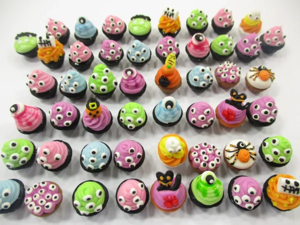 Dollhouse Miniature Food Halloween Seasonal Mixed 50 Cupcake Bakery Sweets 16656 - Image 2
