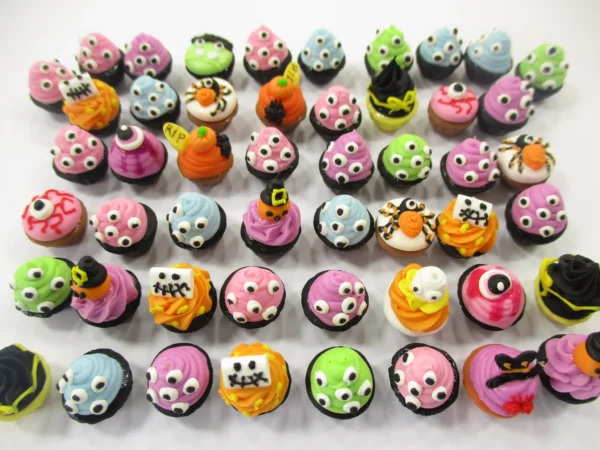 Dollhouse Miniature Food Halloween Seasonal Mixed 50 Cupcake Bakery Sweets 16665 - Image 2