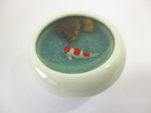 Dollhouse Miniature Mixed Color Fairy Garden Koi Fish Pond Decoration #S 16707