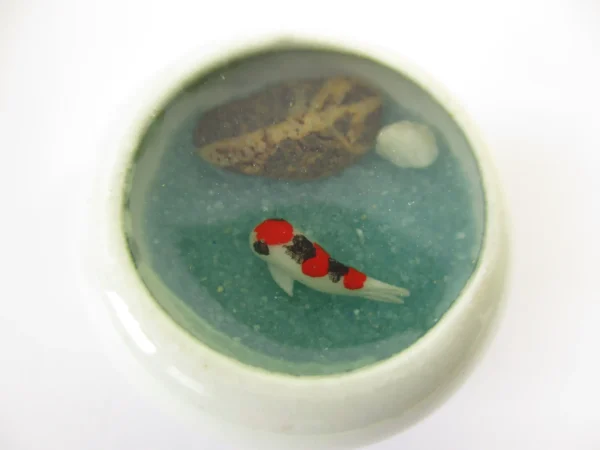 Dollhouse Miniature Mixed Color Fairy Garden Koi Fish Pond Decoration #S 16714 - Image 2