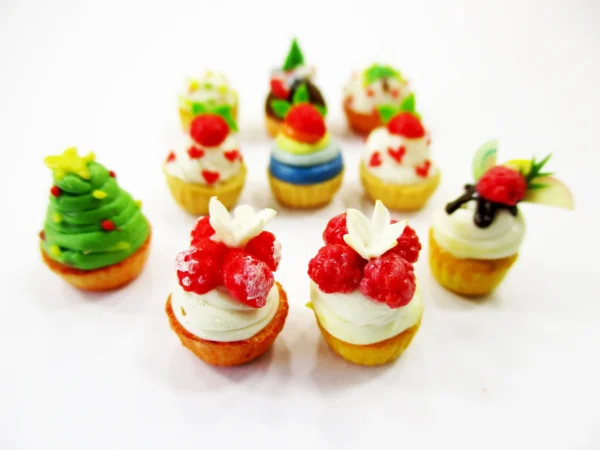 Dollhouse Miniature Food Mixed 10 Cupcake Bakery Tiny Bakery Supply 16841 - Image 3