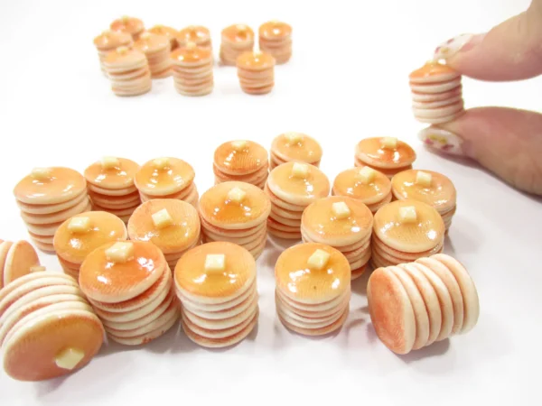 10 Dollhouse Tall Stacked Butter Pancake Miniature Food Breakfast Dessert 16912 - Image 5