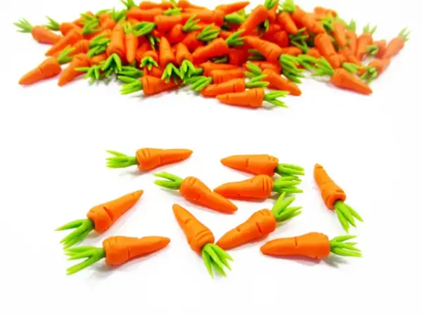 1:12 Dollhouse Food Accessories Lot Loose Easter Carrot Vegetable Miniature Food - Image 2