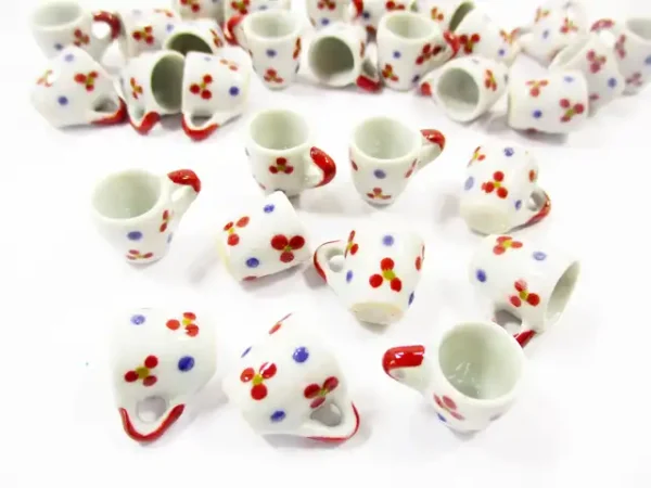 1:6 10 Hand Paint Ceramic Tea Coffee Mug Cup Dollhouse Miniature Kitchen 13222 - Image 2