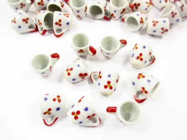 1:6 10 Hand Paint Ceramic Tea Coffee Mug Cup Dollhouse Miniature Kitchen 13222 - Image 3