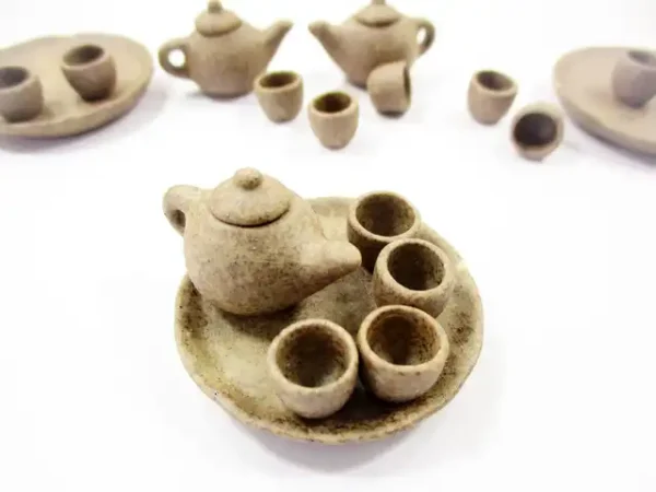 Dollhouse Miniatures Ceramic Kitchenware Coffee Tea Cup Tea Pot Set Supply 13241 - Image 2