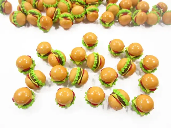 Dollhouse Miniatures Food Lot 10 Hamburger Cheese Burger Bakery Supply 13726 - Image 3