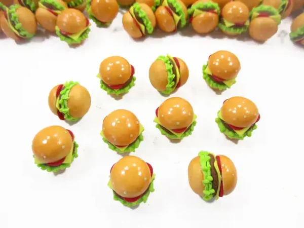 Dollhouse Miniatures Food Lot 10 Hamburger Cheese Burger Bakery Supply 13726 - Image 4