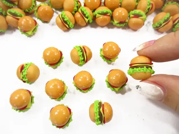 Dollhouse Miniatures Food Lot 10 Hamburger Cheese Burger Bakery Supply 13726 - Image 5
