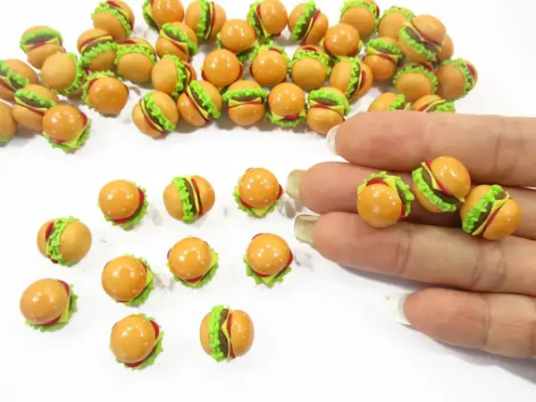 Dollhouse Miniatures Food Lot 10 Hamburger Cheese Burger Bakery Supply 13726 - Image 6