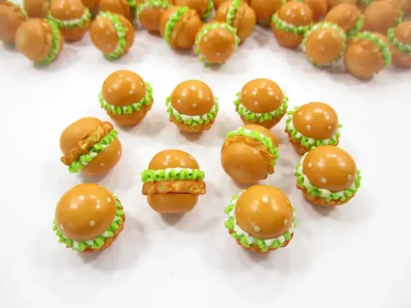 Dollhouse Miniatures Food Lot 10 Hamburger Chicken Burger Bakery Supply 13727 - Image 2