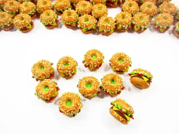 Dollhouse Miniatures Food Lot 10 Cheese Bagel White Seeds Bakery Supply 13731 - Image 3
