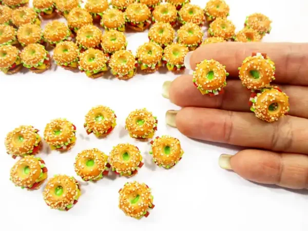 Dollhouse Miniatures Food Lot 10 Cheese Bagel White Seeds Bakery Supply 13731 - Image 6