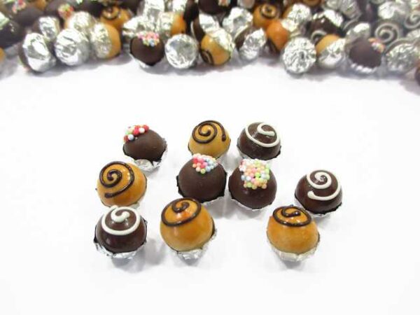 Dollhouse Miniature Food Chocolate Ball Bread Dollhouse Food Accessory
