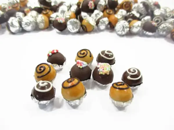 Dollhouse Miniature Food Chocolate Ball Bread Dollhouse Food Accessory - Image 2