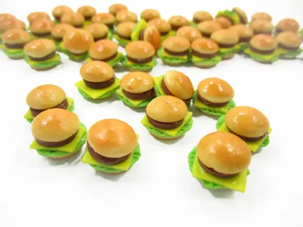 Dollhouse Food  Accessories Lot Cheese Burger Dollhouse Miniature Food - Image 2