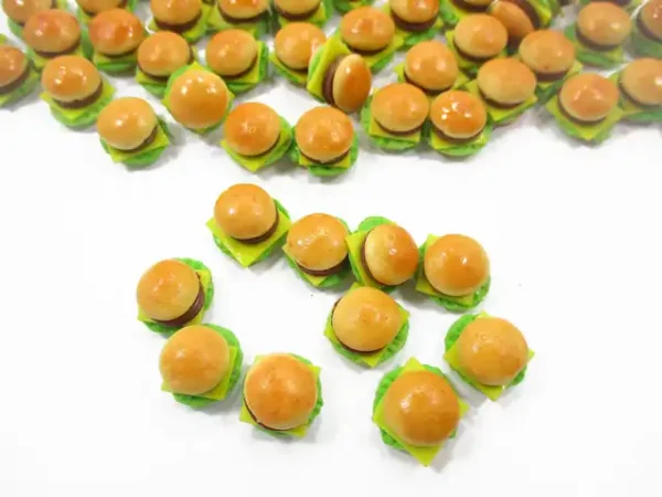 Dollhouse Food  Accessories Lot Cheese Burger Dollhouse Miniature Food - Image 3