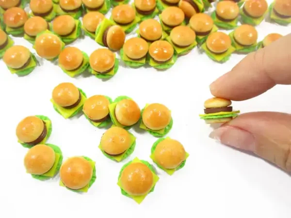 Dollhouse Food  Accessories Lot Cheese Burger Dollhouse Miniature Food - Image 5