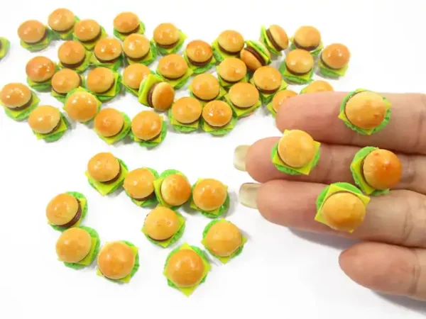 Dollhouse Food  Accessories Lot Cheese Burger Dollhouse Miniature Food - Image 6