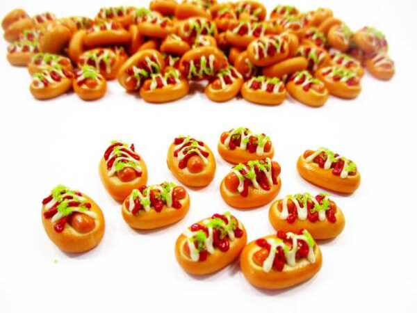 Dollhouse Food Accessories Lot Loose Hotdog Bread Bakery Miniature Food