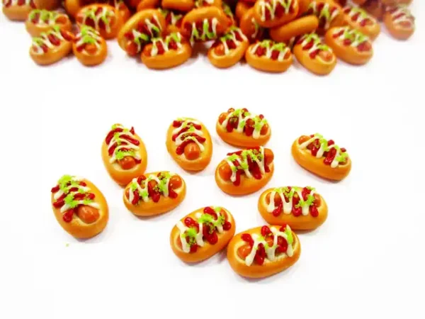 Dollhouse Food Accessories Lot Loose Hotdog Bread Bakery Miniature Food - Image 2