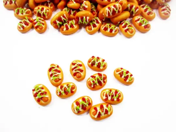 Dollhouse Food Accessories Lot Loose Hotdog Bread Bakery Miniature Food - Image 3
