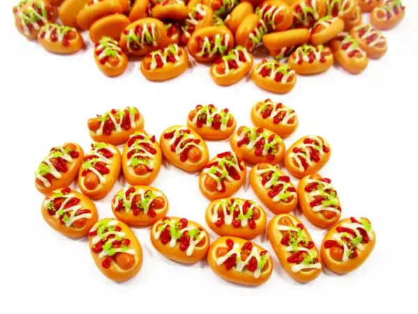 Dollhouse Food Accessories Lot Loose Hotdog Bread Bakery Miniature Food - Image 4