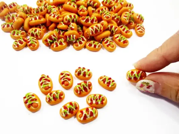 Dollhouse Food Accessories Lot Loose Hotdog Bread Bakery Miniature Food - Image 5