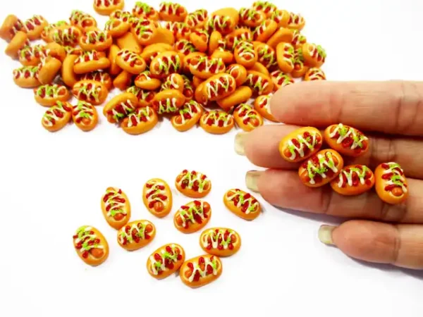 Dollhouse Food Accessories Lot Loose Hotdog Bread Bakery Miniature Food - Image 6