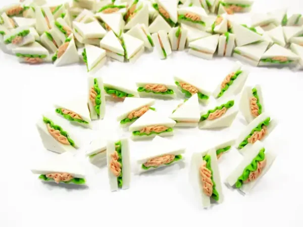 Dollhouse Food Accessories Lot Tuna Sandwich Bread Miniature Food - Image 3