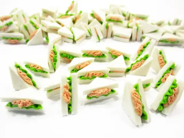 Dollhouse Food Accessories Lot Tuna Sandwich Bread Miniature Food - Image 4