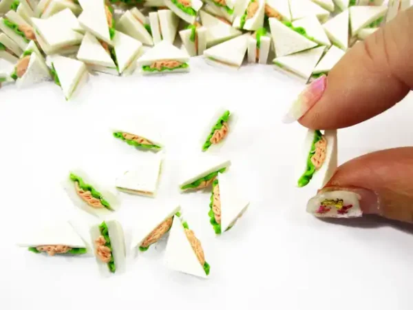 Dollhouse Food Accessories Lot Tuna Sandwich Bread Miniature Food - Image 5