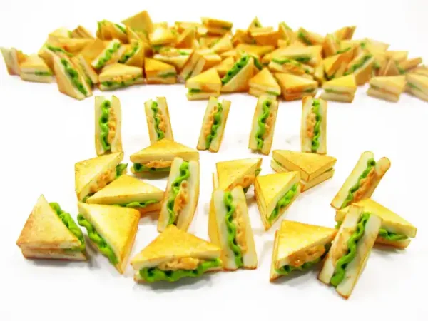 Dollhouse Food Accessories Lot Tuna Toast Sandwich Bread Miniature Food - Image 4