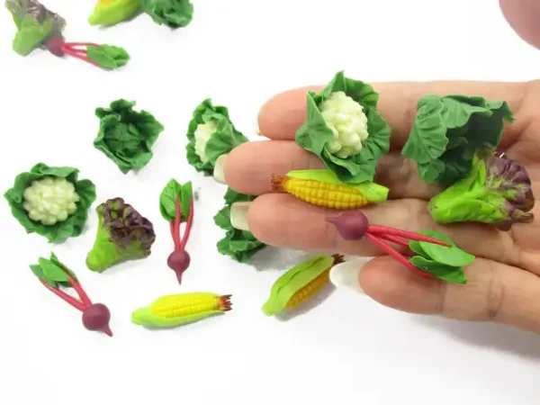 Mixed 10 Loose Corn Salad Vegetables 1:6 Dollhouse Miniature Food Supply 16652 - Image 6