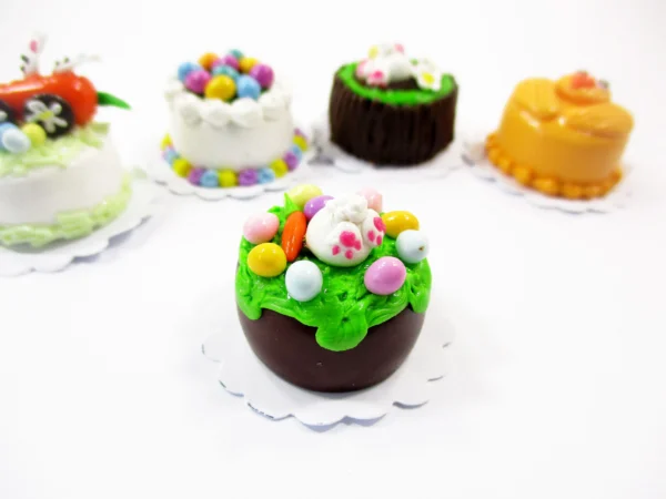 Dollhouse 5 Tiny Easter Cake 1:12 Miniature Decoration Bakery Cake Supply 16921 - Image 6