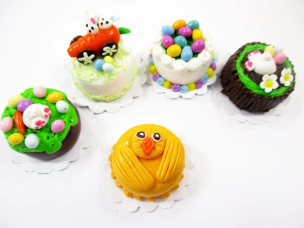 Dollhouse 5 Tiny Easter Cake 1:12 Miniature Decoration Bakery Cake Supply 16921 - Image 7