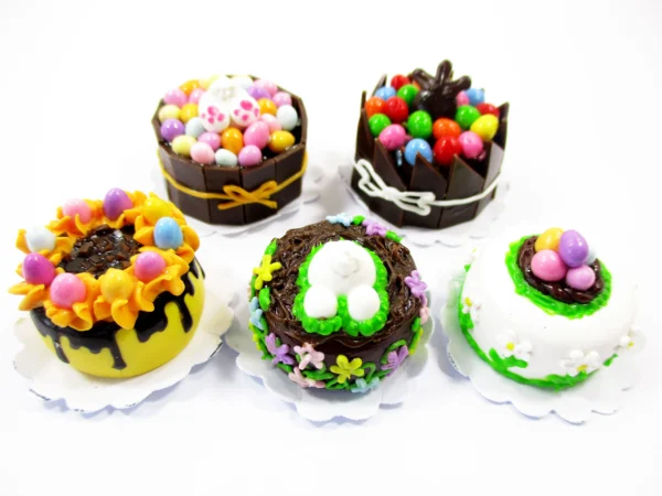 Miniature 10 Easter Cake 1:12 Dollhouse Tiny Food Cake Bakery Clay Supply 16922 - Image 3